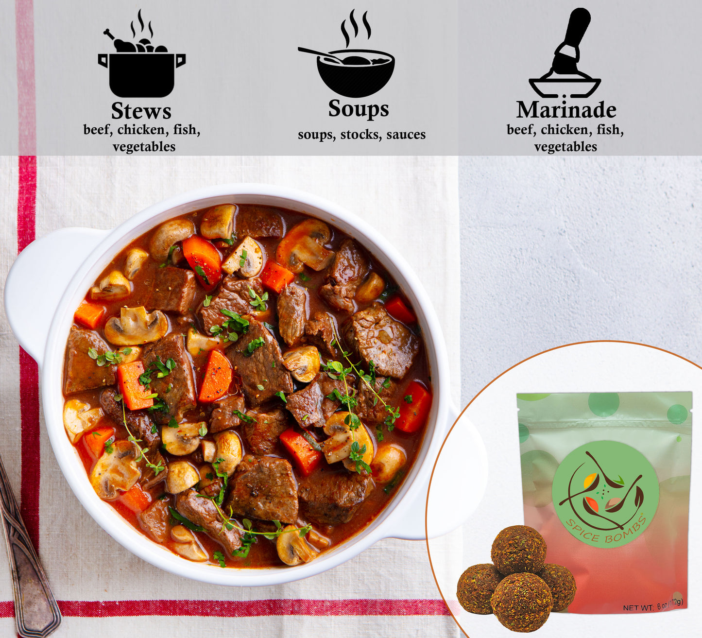 Spice Bombs 4 Pack Universal Seasoning by Spice Bombs Lab